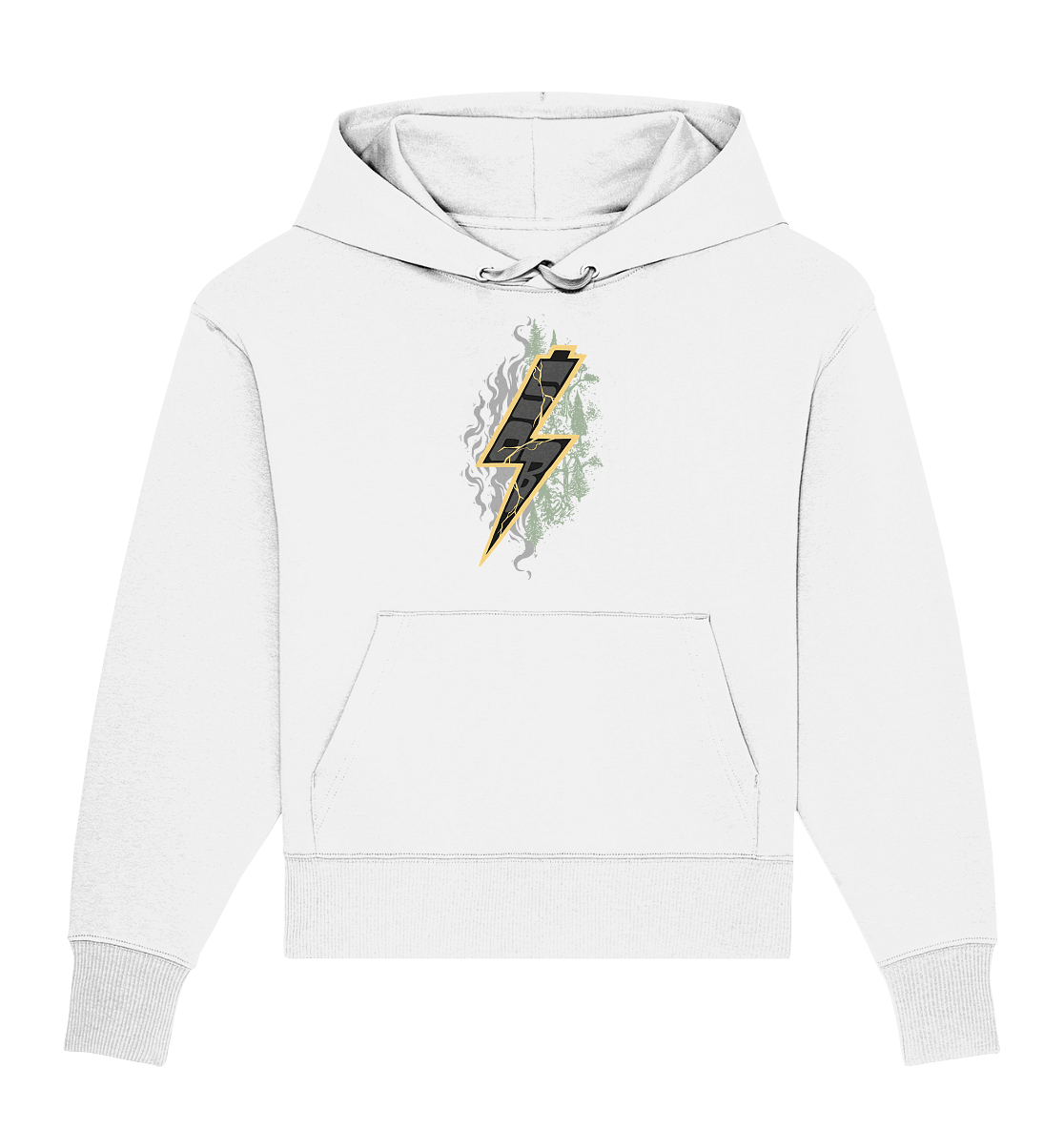 Shirtigo Hoodies White / S Sob "Shred or Alive" Front - Organic Oversize Hoodie (Flip Label) E-Bike-Community