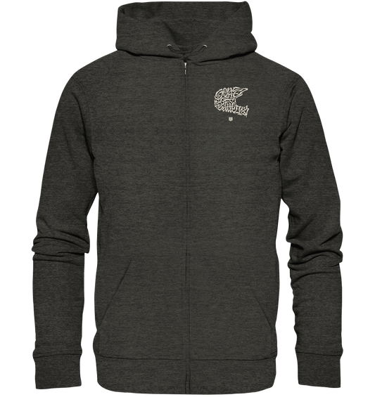 Shirtigo Jacken/ Zipper Dark Heather Grey / XS The Power of Movement - Front / Backprint -  - Organic Zipper (Flip Label) E-Bike-Community