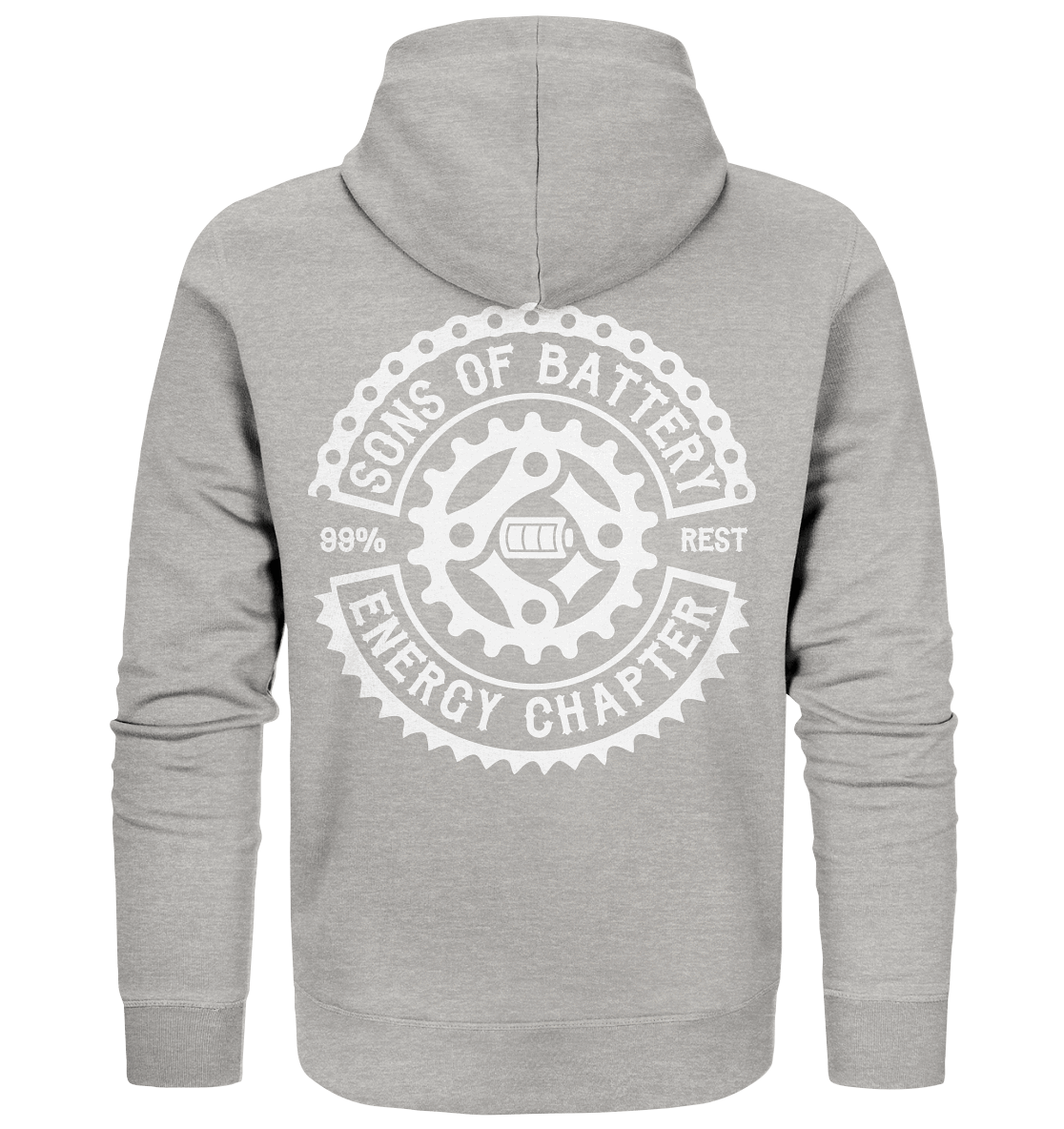 Shirtigo Jacken/ Zipper Heather Grey / XS Sons of Battery - Classic OG - Organic Zipper (Flip Label) E-Bike-Community