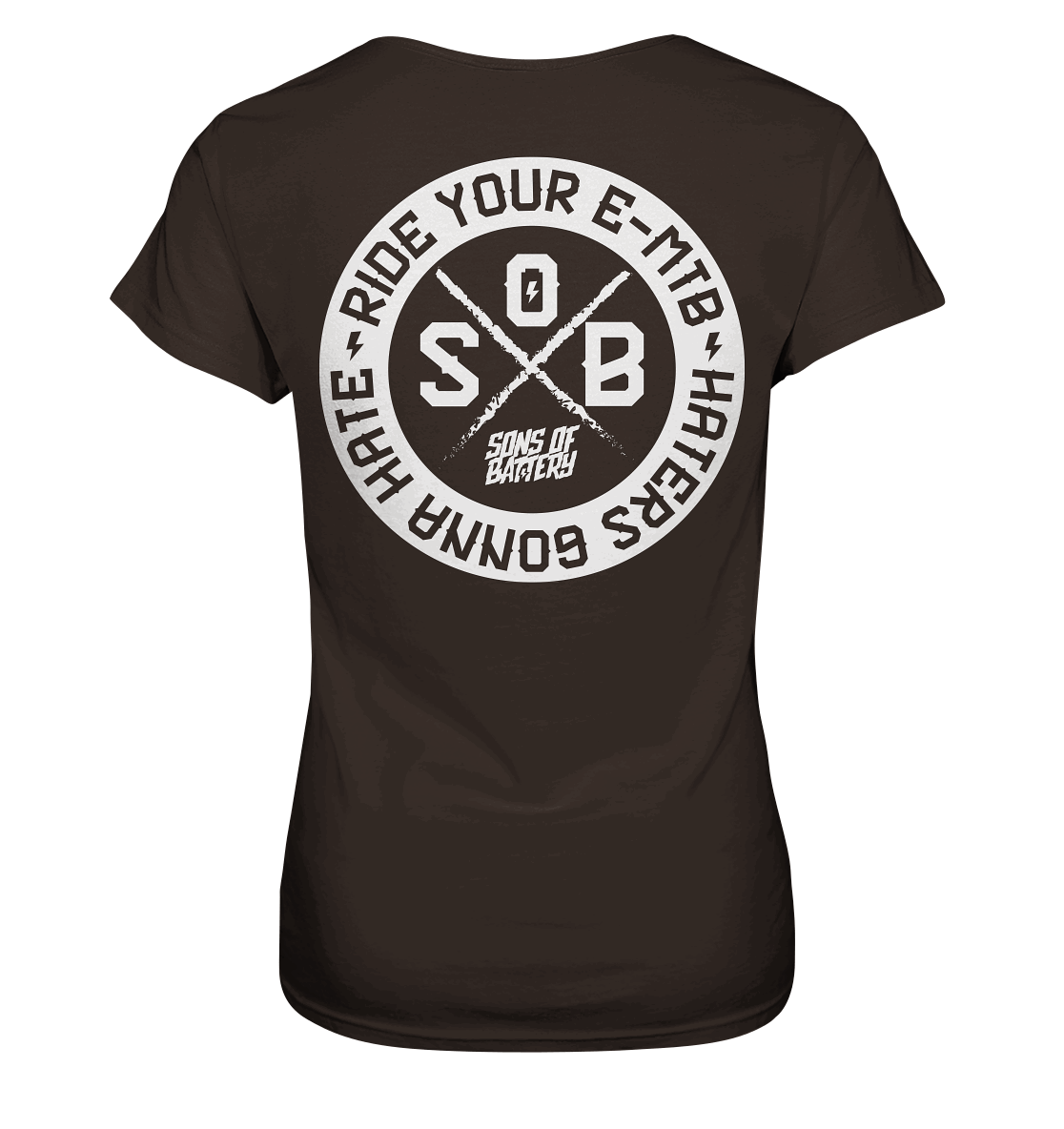 Shirtigo Lady-Shirts Brown / XS Haters gonna Hate - Ladies Premium Shirt (Ohne Flip Label) E-Bike-Community