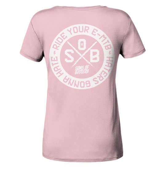 Shirtigo Lady-Shirts Cotton Pink / S Haters gonna Hate - Ladies Organic Shirt (Flip Label) E-Bike-Community