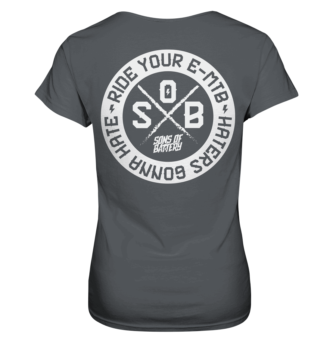 Shirtigo Lady-Shirts Dark Grey / XS Haters gonna Hate - Ladies Premium Shirt (Ohne Flip Label) E-Bike-Community