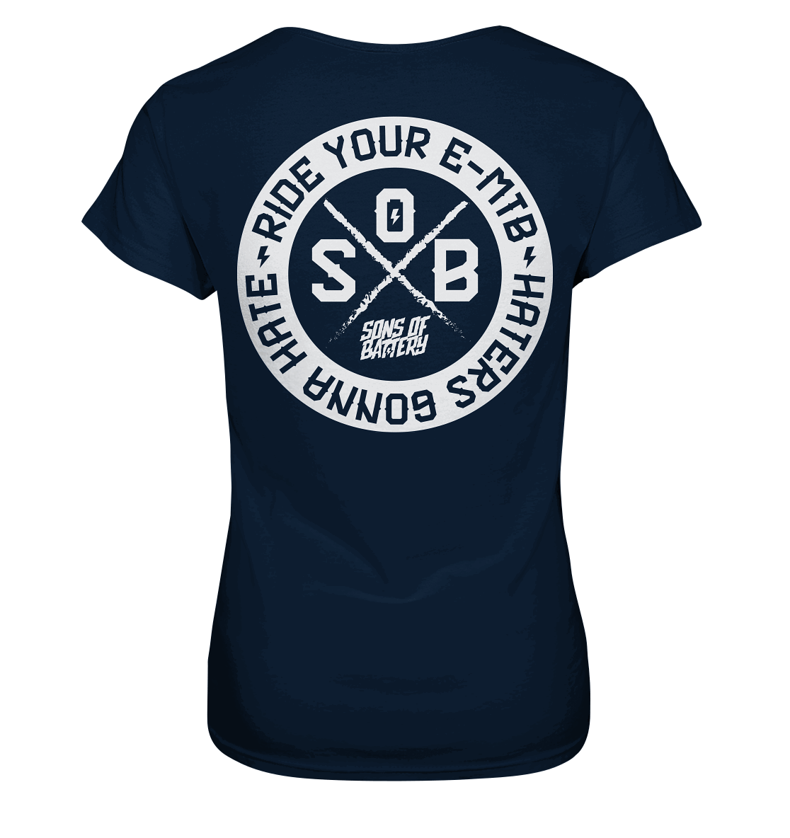 Shirtigo Lady-Shirts Navy / XS Haters gonna Hate - Ladies Premium Shirt (Ohne Flip Label) E-Bike-Community