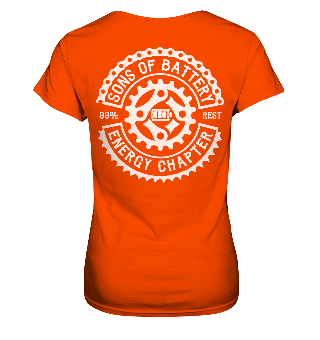 Shirtigo Lady-Shirts Orange / XS Sons of Battery - Classic OG - Ladies Premium Shirt (kein Flip Label) E-Bike-Community