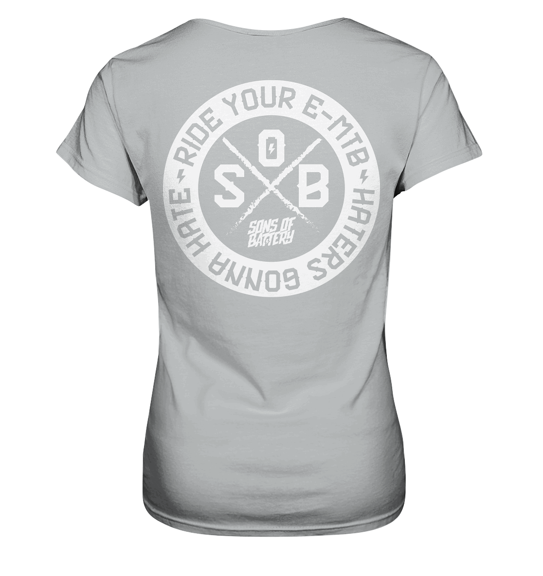 Shirtigo Lady-Shirts Pacific Grey / XS Haters gonna Hate - Ladies Premium Shirt (Ohne Flip Label) E-Bike-Community