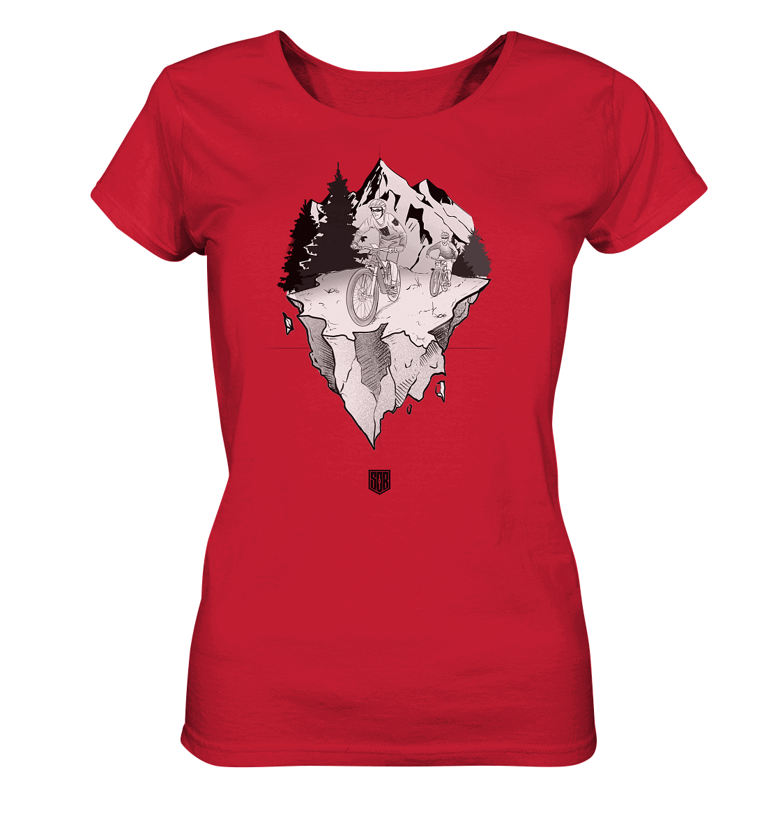 Shirtigo Lady-Shirts Red / S Freedom - Ladies Organic Shirt (Flip Label) E-Bike-Community