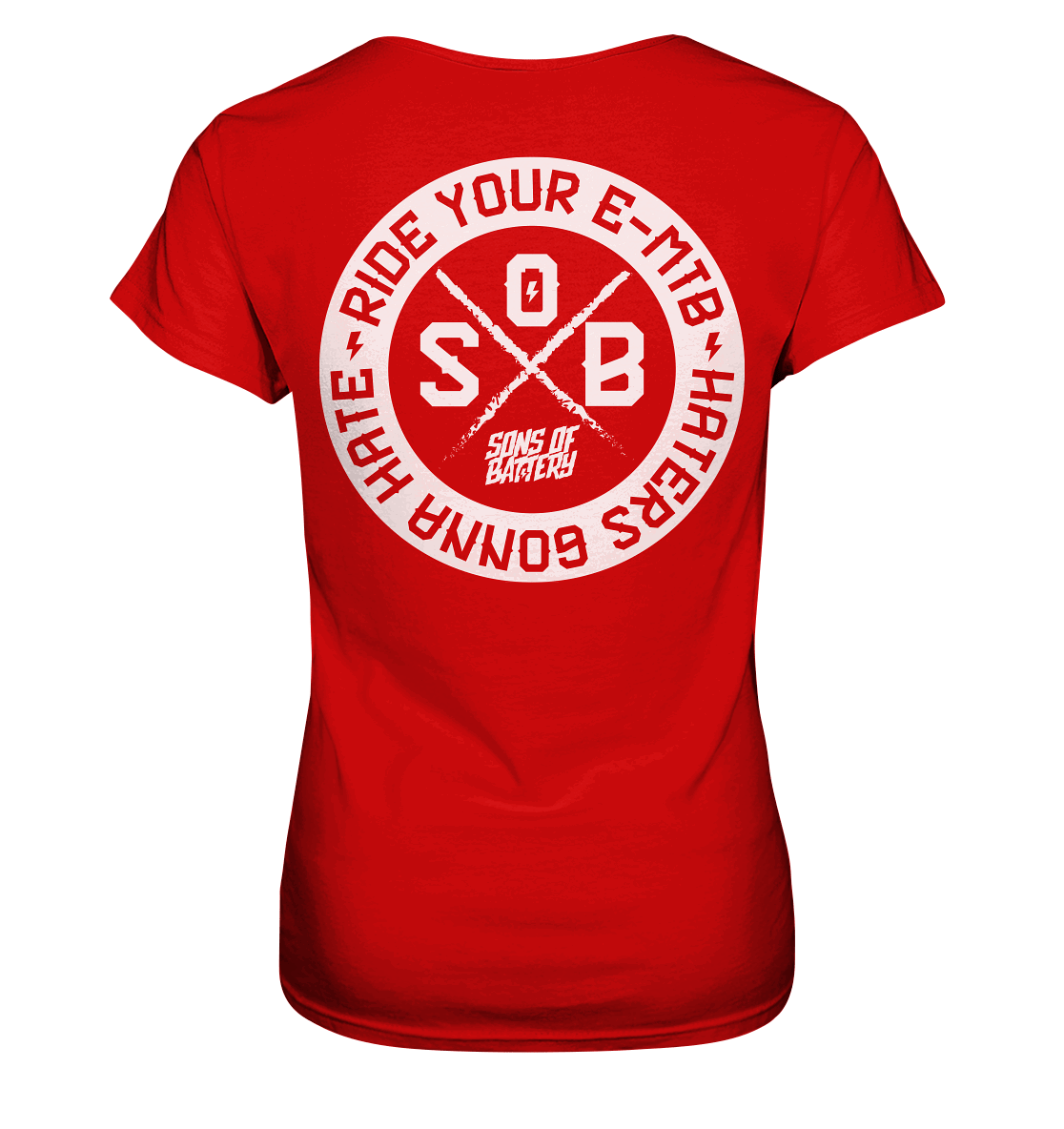 Shirtigo Lady-Shirts Red / XS Haters gonna Hate - Ladies Premium Shirt (Ohne Flip Label) E-Bike-Community