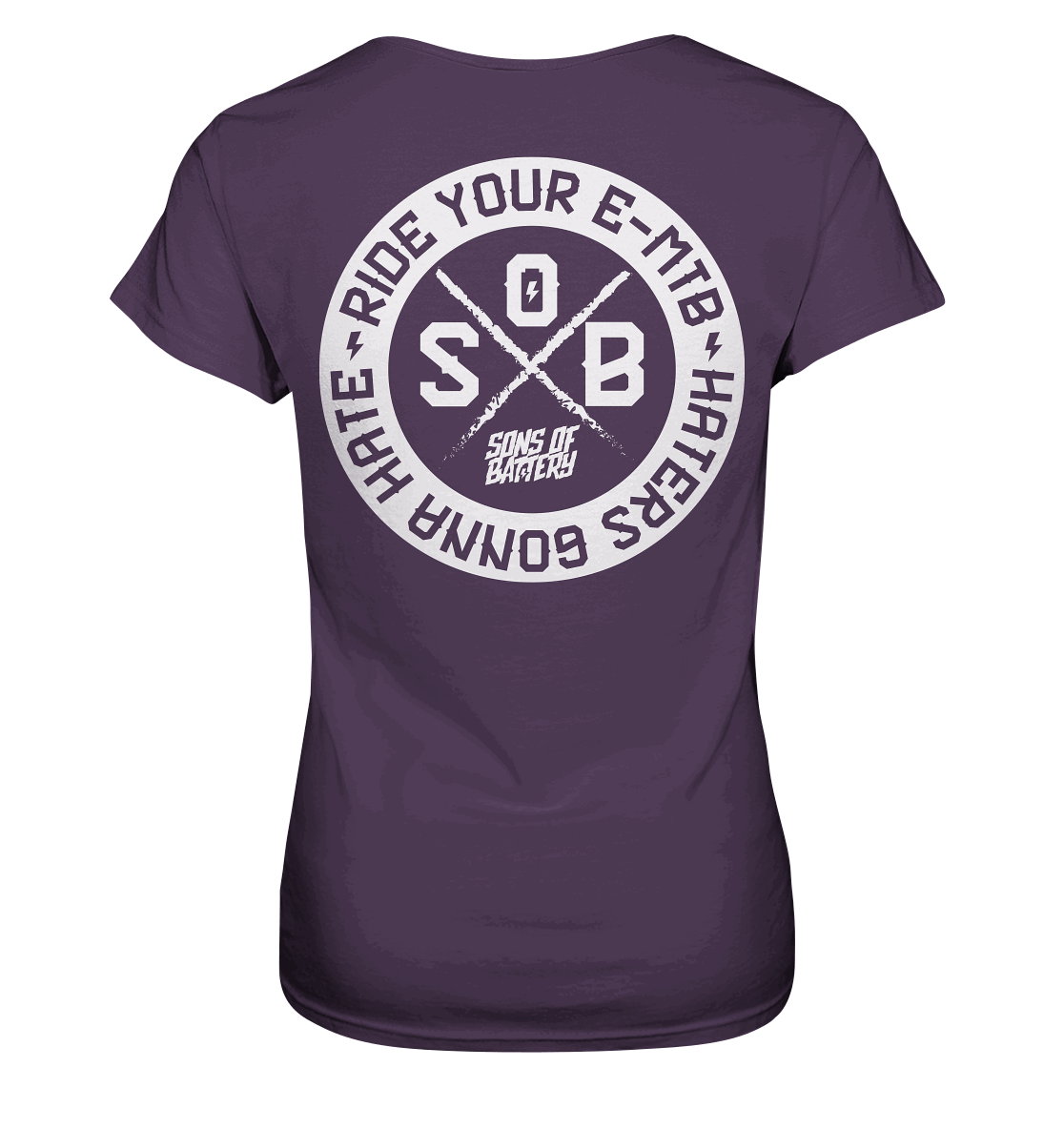 Shirtigo Lady-Shirts Urban Purple / XS Haters gonna Hate - Ladies Premium Shirt (Ohne Flip Label) E-Bike-Community