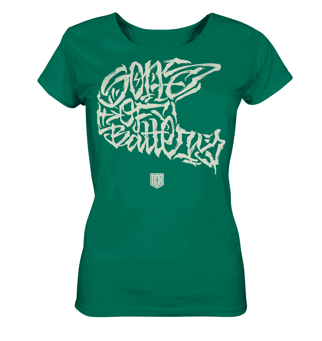 Shirtigo Lady-Shirts Varsity Green / S The Power of Movement - Front Print - Ladies Organic Shirt (Flip Label) E-Bike-Community