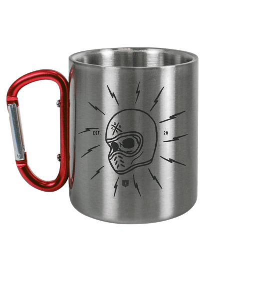 Shirtigo Trinkgefäße Silber Metallic / 330ml Skullhill Shirt  - Edelstahl Tasse E-Bike-Community