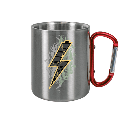 Shirtigo Trinkgefäße Silber Metallic / 330ml SoB - Shred or Alive - Edelstahl Tasse E-Bike-Community