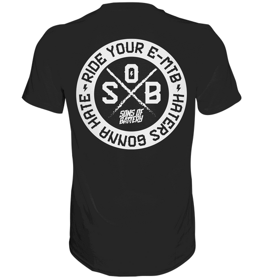 Shirtigo Unisex-Shirts Black / S Haters gonna Hate - Premium Shirt (ohne Flip Label) E-Bike-Community