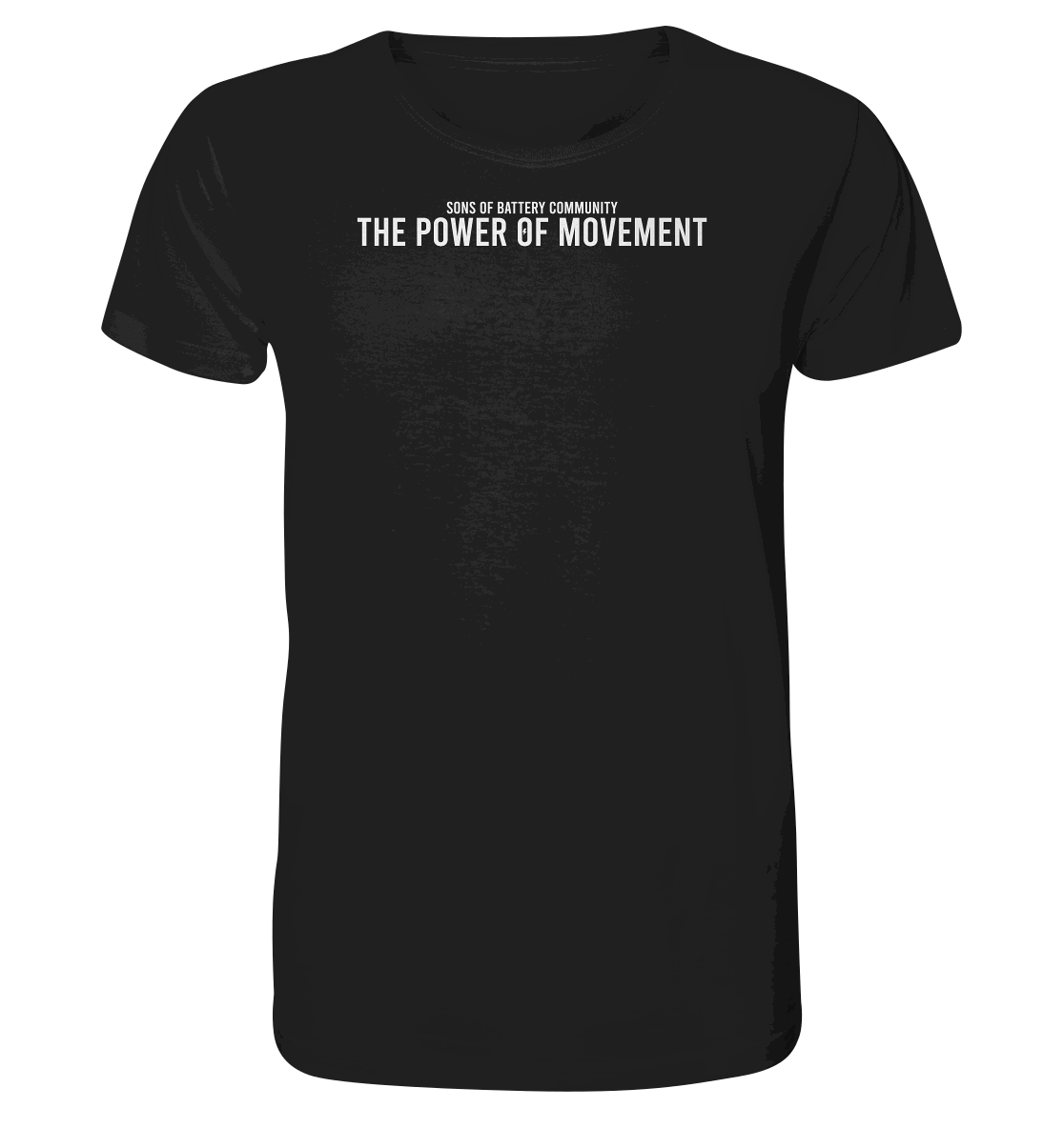 Shirtigo Unisex-Shirts Black / XS The Power of Movement - Community Slogan - Organic Shirt E-Bike-Community