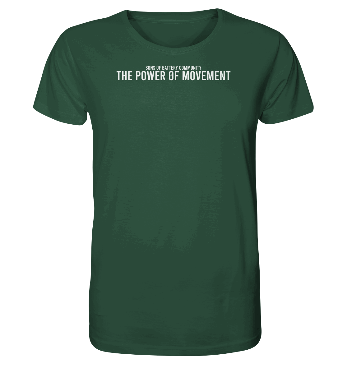 Shirtigo Unisex-Shirts Bottle Green / XS The Power of Movement - Community Slogan - Organic Shirt E-Bike-Community