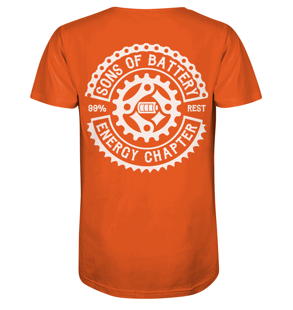 Shirtigo Unisex-Shirts Bright Orange / XS Sons of Battery - Classic OG - Organic Shirt (Flip Label) E-Bike-Community