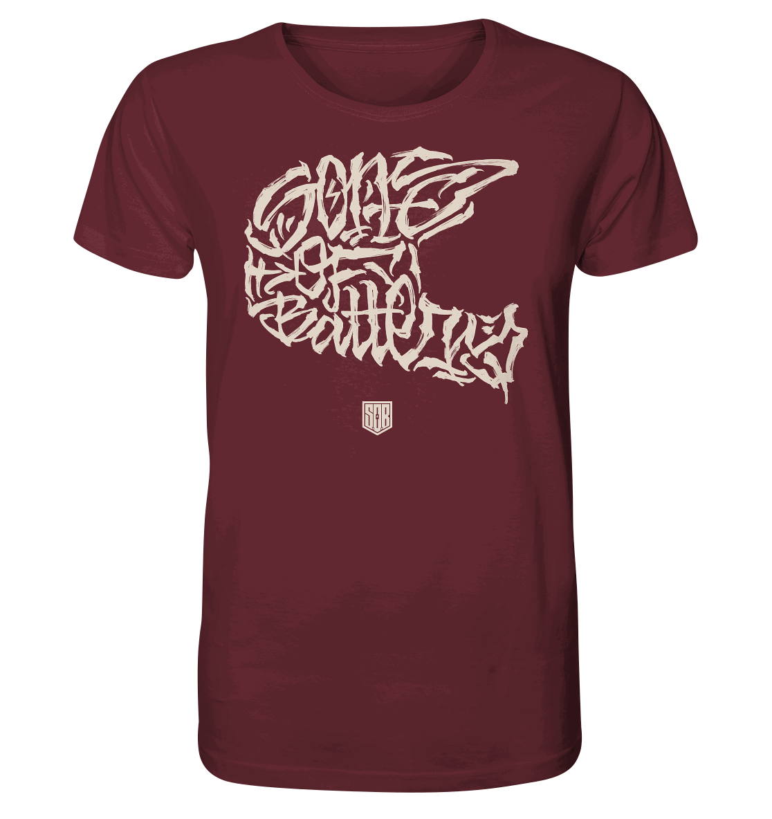 Shirtigo Unisex-Shirts Burgundy / XS The Power of Movement - Front / Backprint - 2 Side Organic Shirt (Flip Label) E-Bike-Community