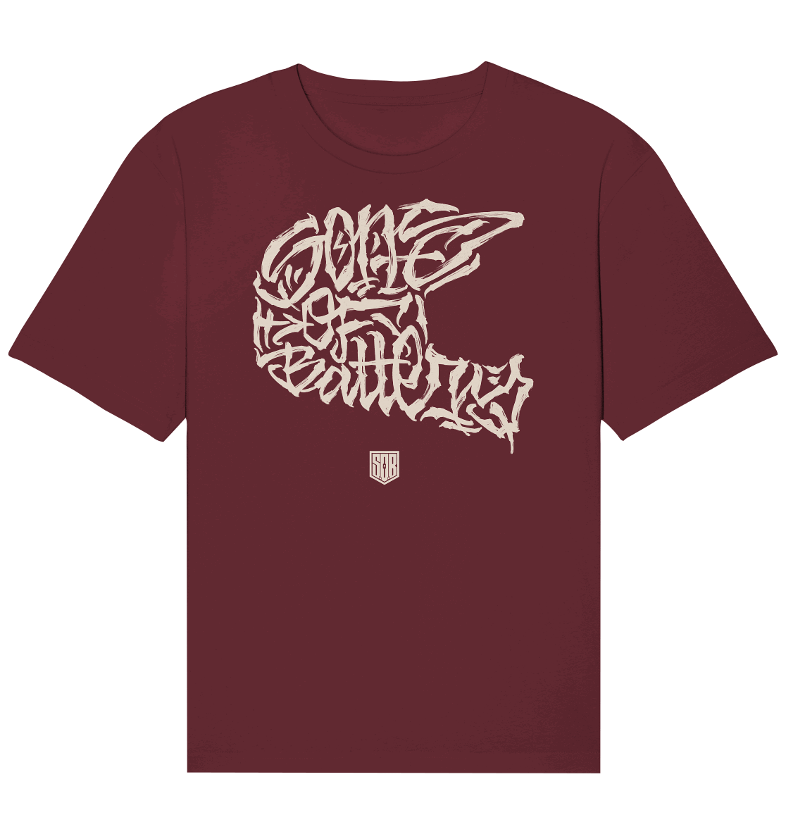 Shirtigo Unisex-Shirts Burgundy / XS The Power of Movement - Front Print- Organic Relaxed Shirt (Flip Label) E-Bike-Community