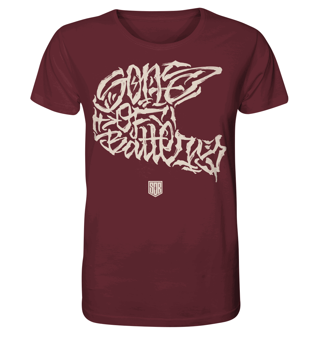 Shirtigo Unisex-Shirts Burgundy / XS The Power of Movement - Front Print- Organic Shirt (Flip Label) E-Bike-Community