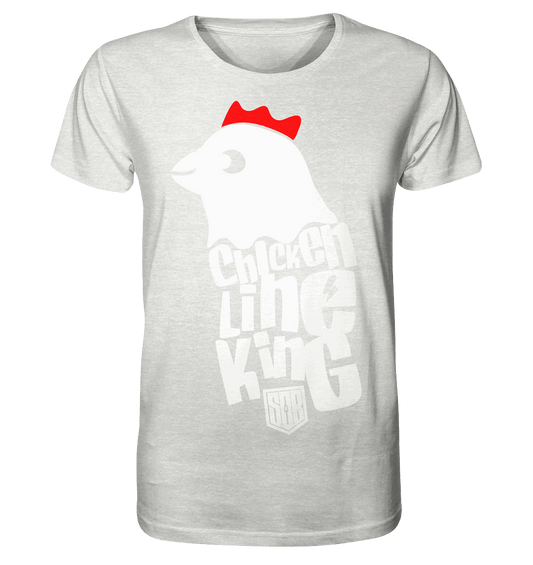 Shirtigo Unisex-Shirts Cream Heather Grey / XS Chicken Line - King - Weiß - Organic Shirt (meliert) E-Bike-Community