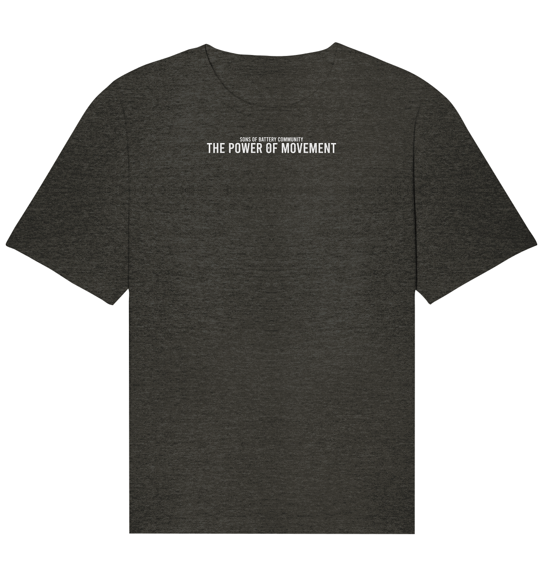 Shirtigo Unisex-Shirts Dark Heather Grey / XS The Power of Movement - Community Slogan - Organic Relaxed Shirt E-Bike-Community