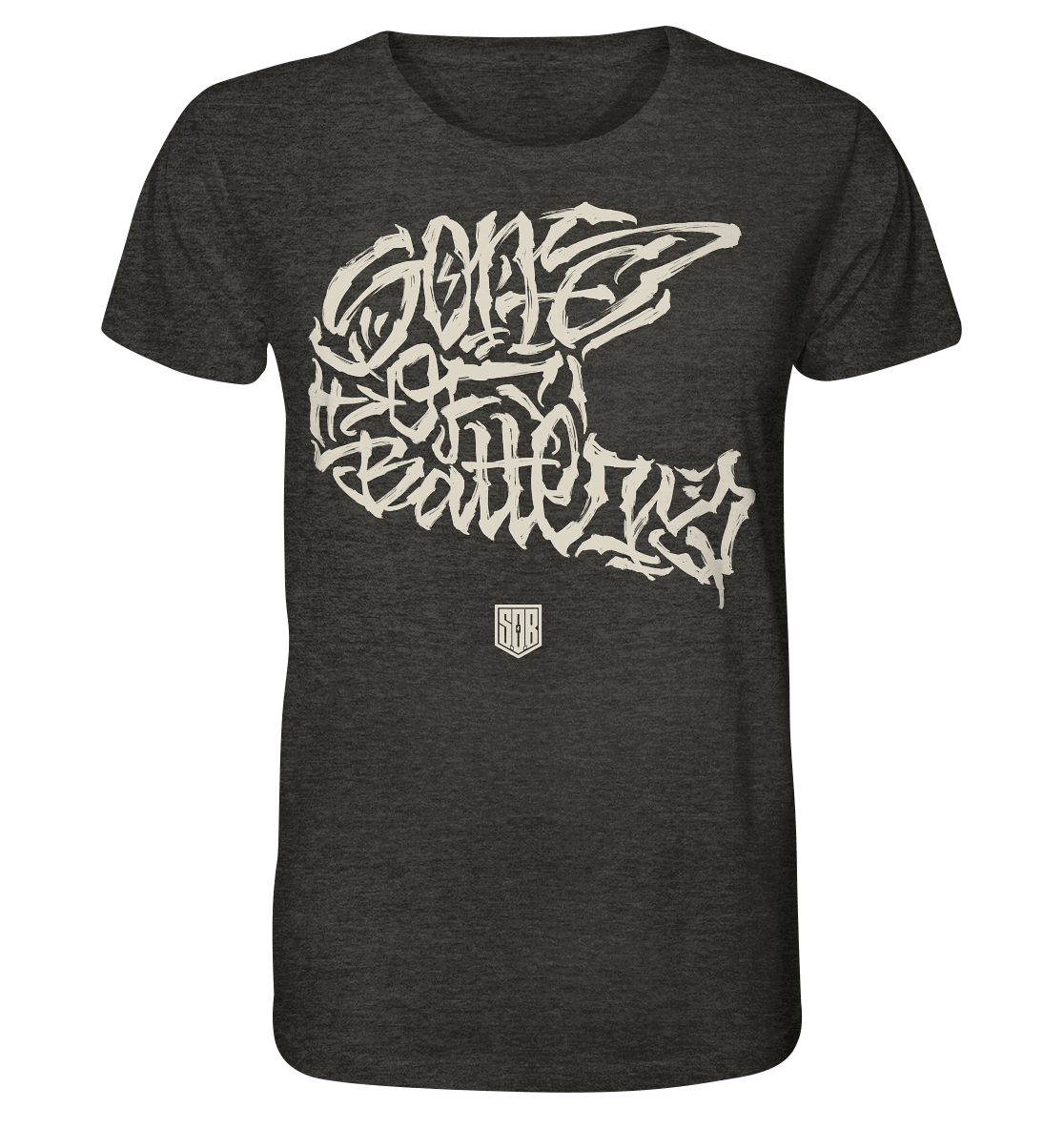 Shirtigo Unisex-Shirts Dark Heather Grey / XS The Power of Movement - Front Print- Organic Shirt (meliert) (Flip Label) E-Bike-Community