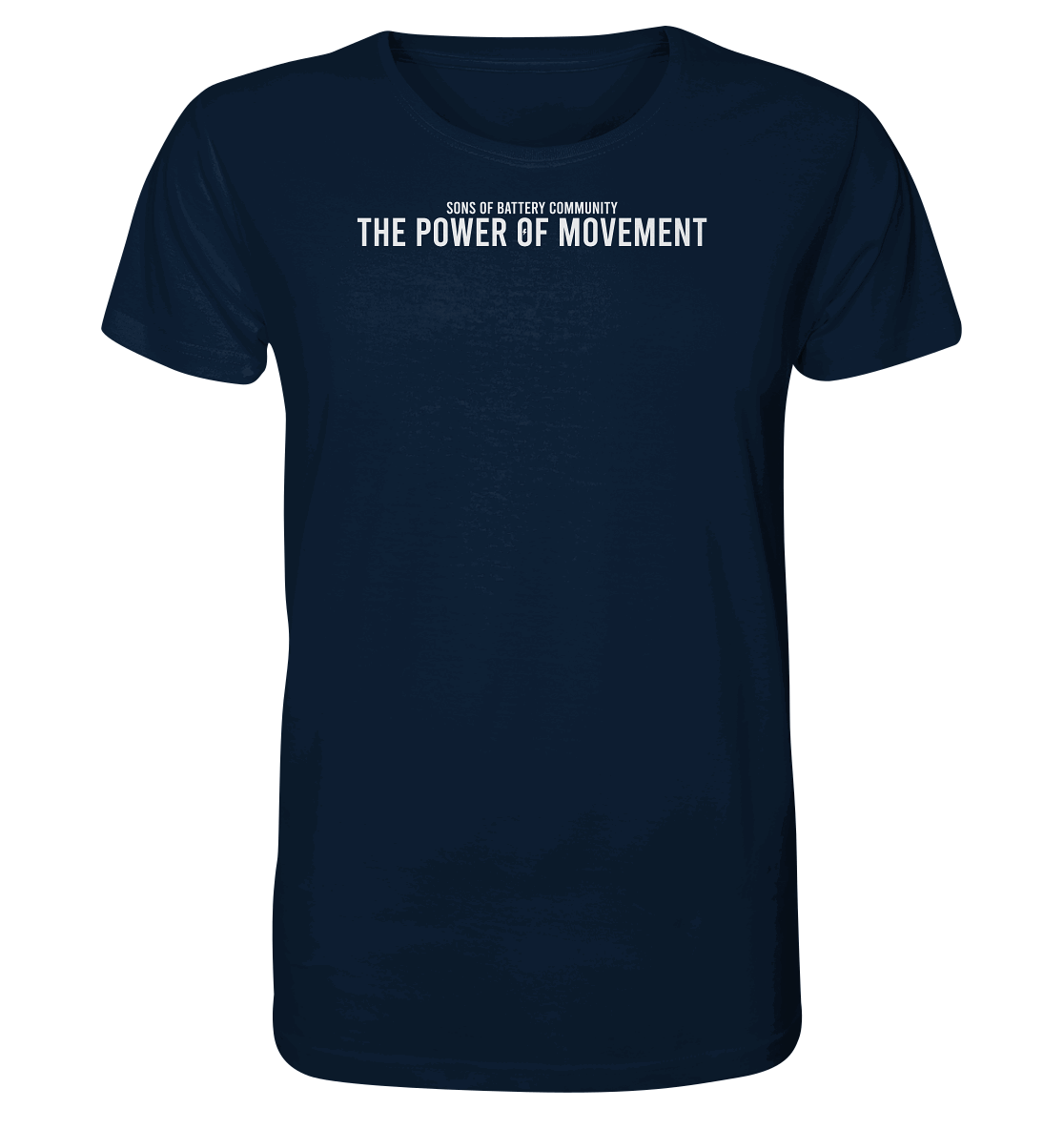 Shirtigo Unisex-Shirts French Navy / XS The Power of Movement - Community Slogan - Organic Shirt E-Bike-Community