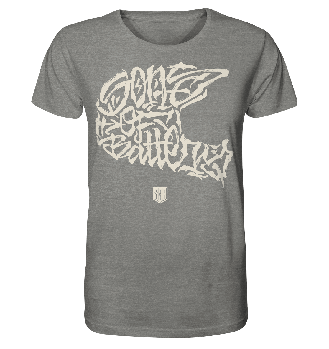 Shirtigo Unisex-Shirts Mid Heather Grey / XS The Power of Movement - Front Print- Organic Shirt (meliert) (Flip Label) E-Bike-Community