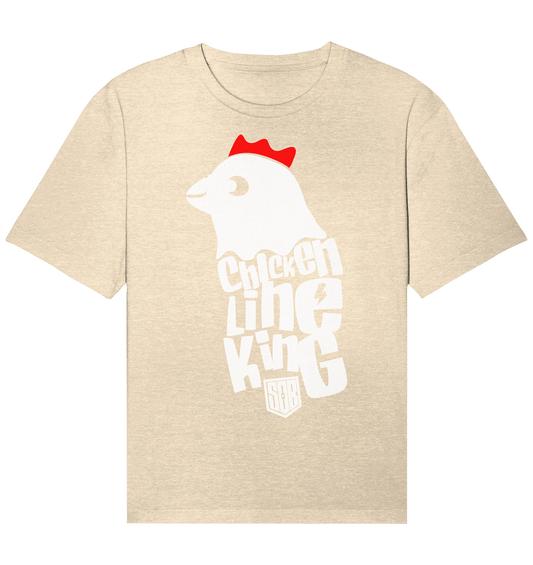 Shirtigo Unisex-Shirts Natural Raw / XS Chicken Line - King - Weiß - Organic Relaxed Shirt E-Bike-Community