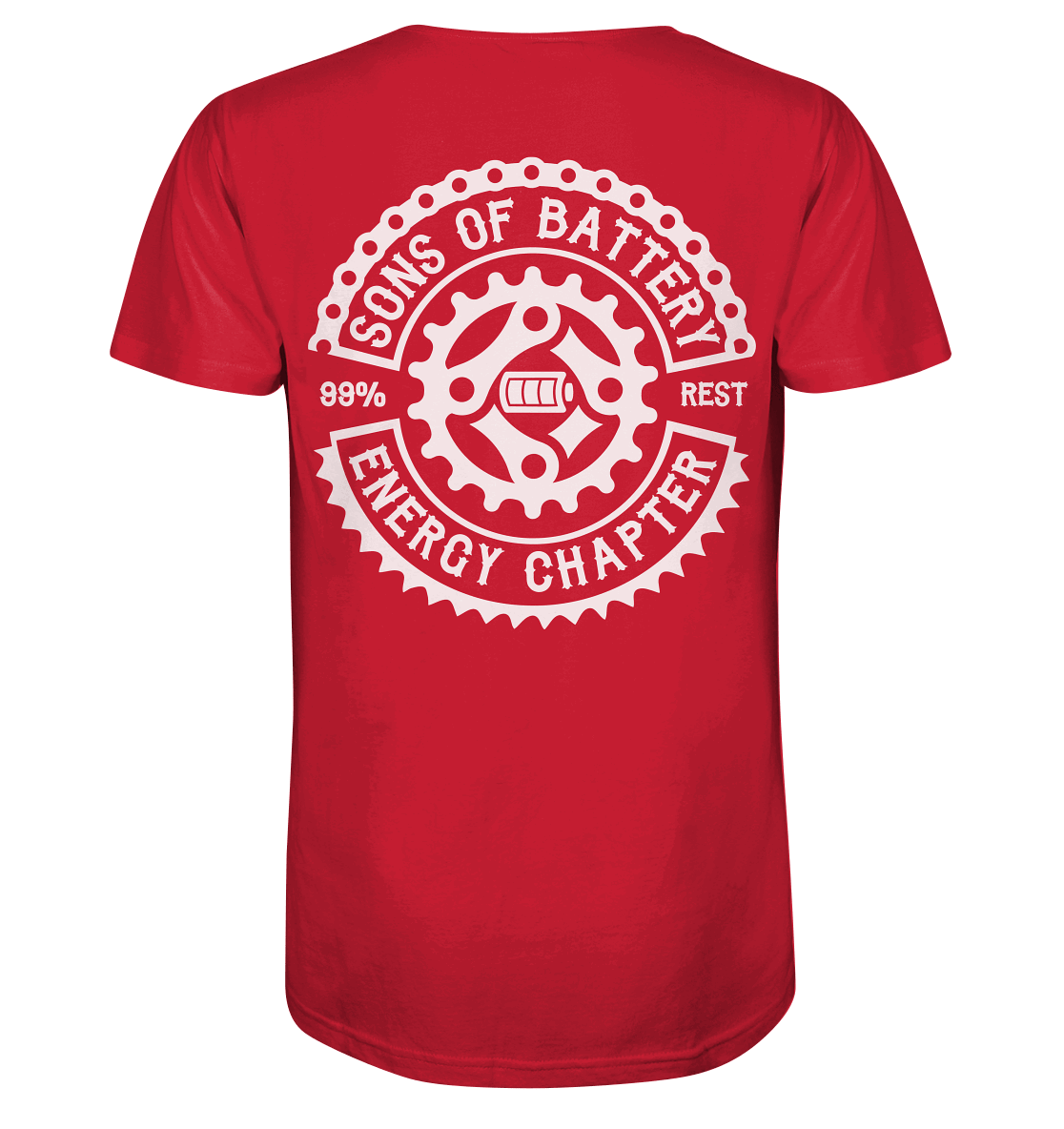 Shirtigo Unisex-Shirts Red / XS Sons of Battery - Classic OG - Organic Shirt (Flip Label) E-Bike-Community