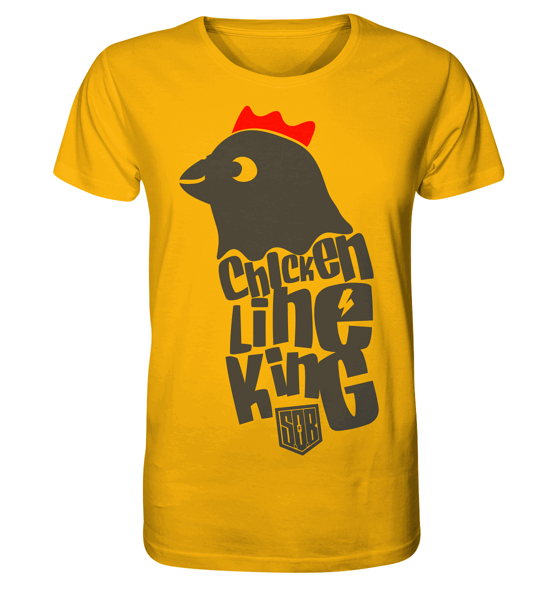 Shirtigo Unisex-Shirts Spectra Yellow / XS Chicken Line - King  - Organic Shirt E-Bike-Community