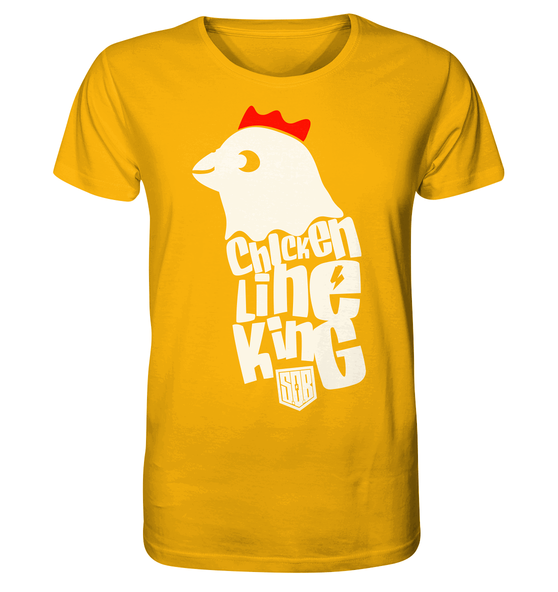 Shirtigo Unisex-Shirts Spectra Yellow / XS Chicken Line - King - Weiß - Organic Shirt E-Bike-Community