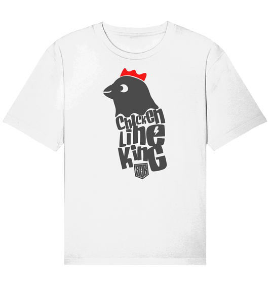 Shirtigo Unisex-Shirts White / XS Chicken Line - King  - Organic Relaxed Shirt E-Bike-Community