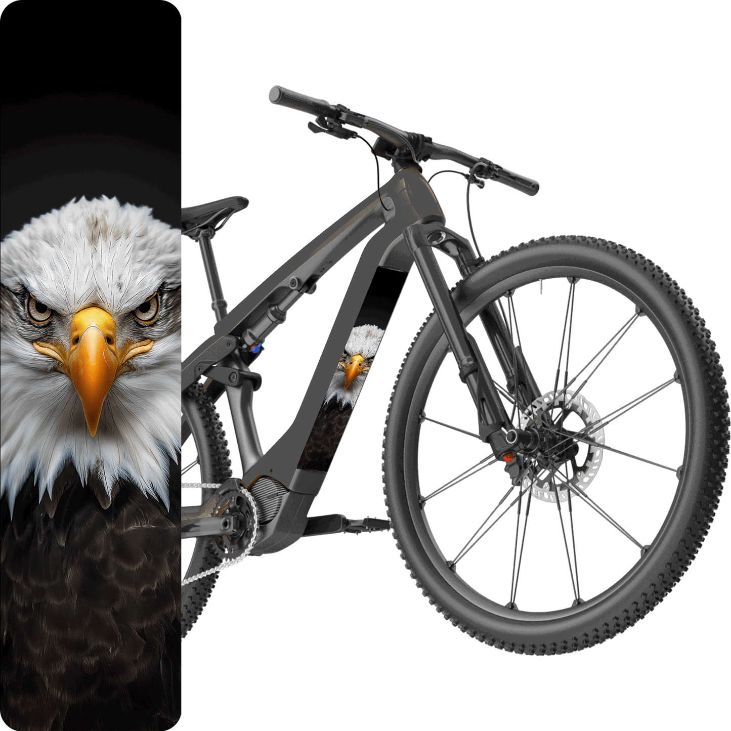 Sons of Battery® - E-MTB Brand & Community Akku Sticker Adler -  Akku Abdeckung Cover Universal / Schutzfolie / Unterrohr für alle E-Bikes auch Cube 750 wh oder 625 wh E-Bike-Community