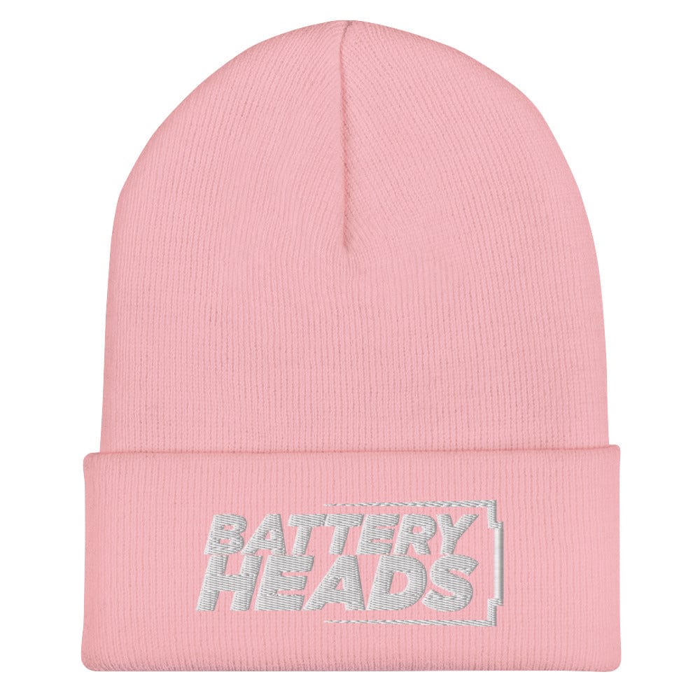 Sons of Battery® - E-MTB Brand & Community Baby Pink Umgeschlagene Beanie - Battery Heads E-Bike-Community