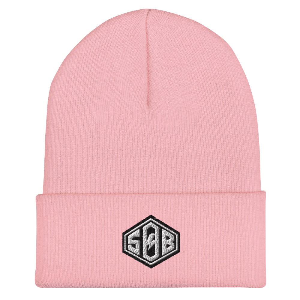 Sons of Battery® - E-MTB Brand & Community Baby Pink Umgeschlagene Beanie - Diamond E-Bike-Community