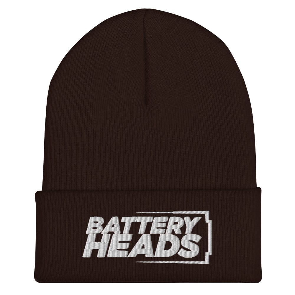 Sons of Battery® - E-MTB Brand & Community Braun Umgeschlagene Beanie - Battery Heads E-Bike-Community