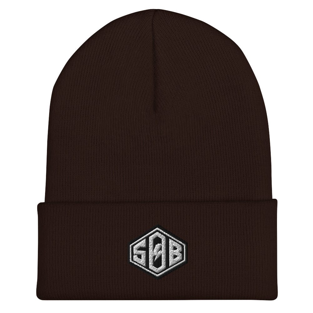 Sons of Battery® - E-MTB Brand & Community Braun Umgeschlagene Beanie - Diamond E-Bike-Community