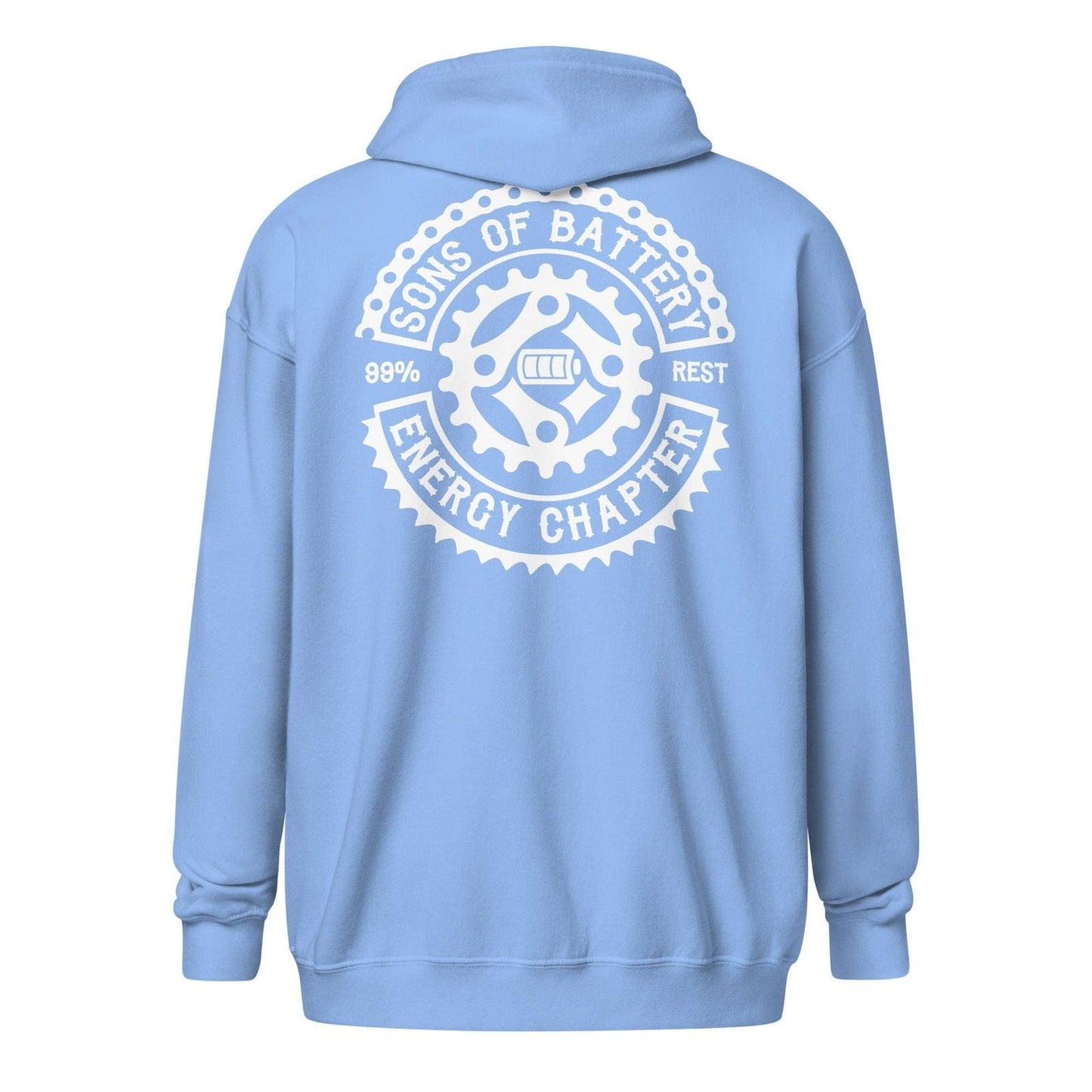 Sons of Battery® - E-MTB Brand & Community Carolina-Blau / S Original Sons of Battery - Unisex Heavy-Blend Zip Hoodie E-Bike-Community