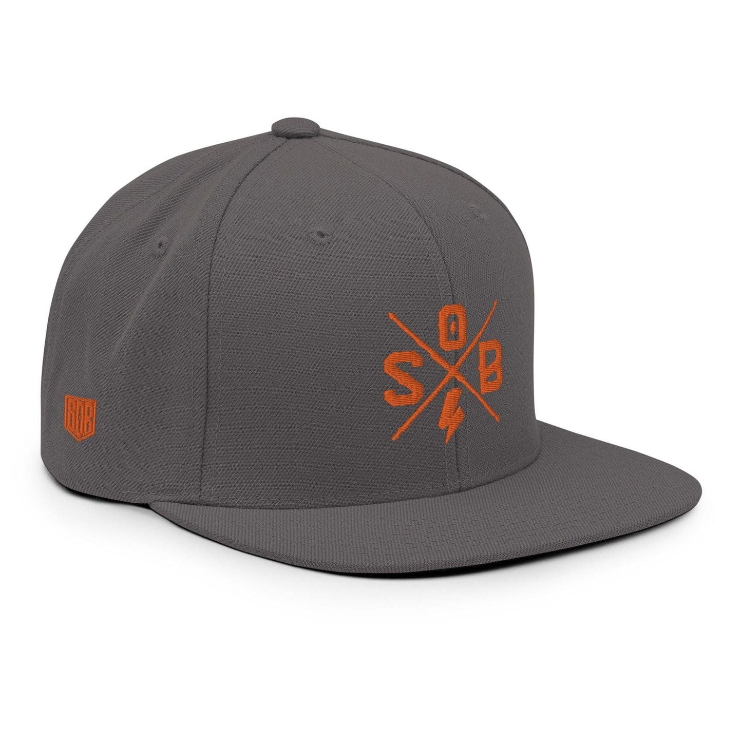 Sons of Battery® - E-MTB Brand & Community Dunkelgrau Cross - Orange Snapback-Cap E-Bike-Community