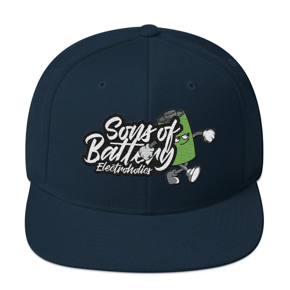 Sons of Battery® - E-MTB Brand & Community Dunkles Navy Batt Boy for Life - Snapback-Cap E-Bike-Community