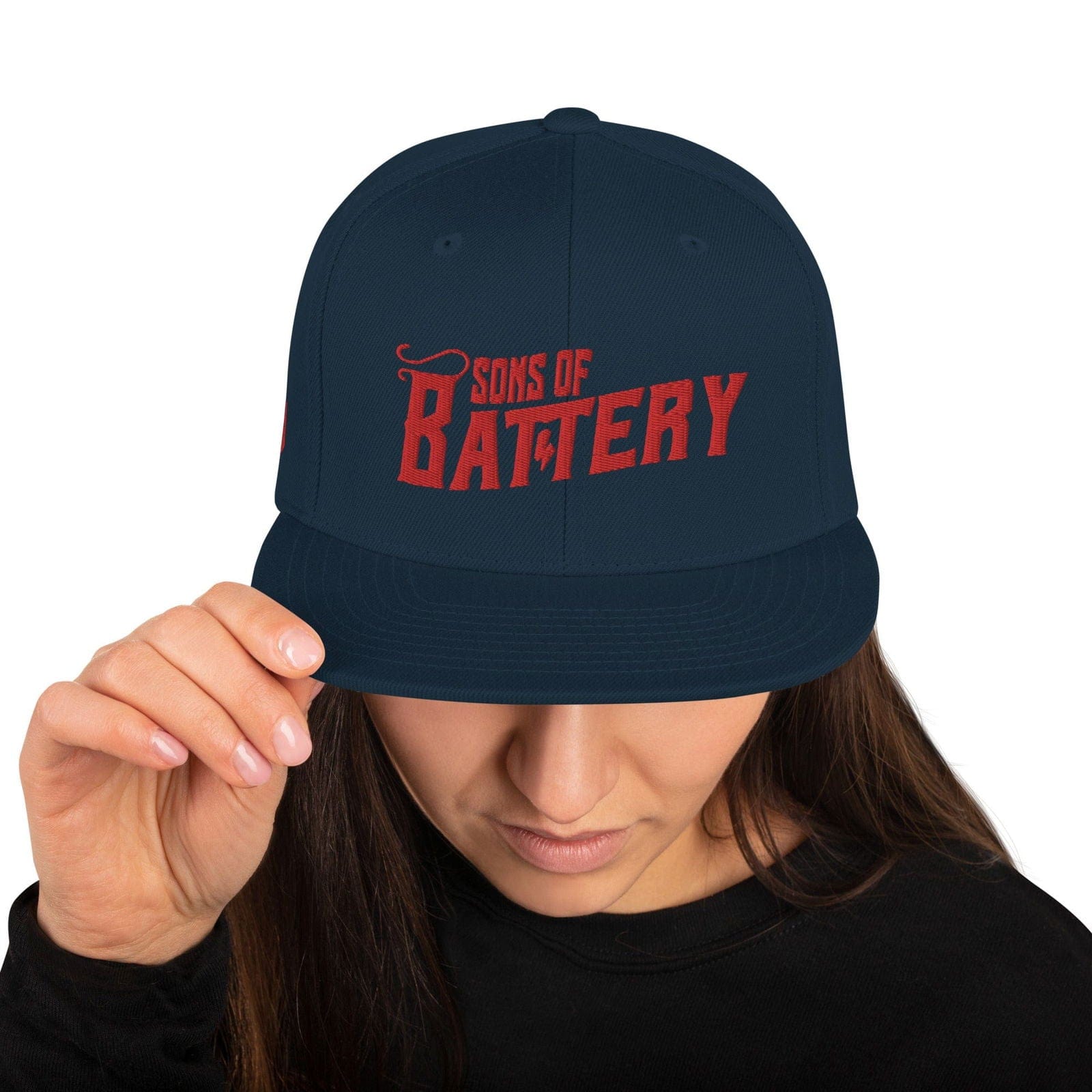 Sons of Battery® - E-MTB Brand & Community Dunkles Navy Snapback-Cap E-Bike-Community