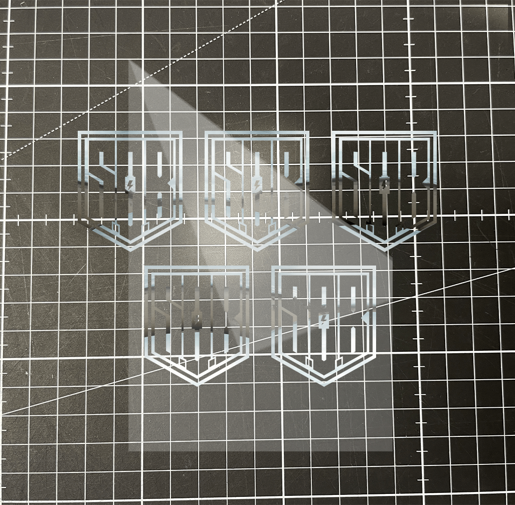 Sons of Battery - E-MTB Brand & Community Folien Chrom / 3,7 cm x 3 cm / Innen 5er Pack SoB Folienplot "Innen / Full" (Plott) “Modernes Logo” E-Bike-Community