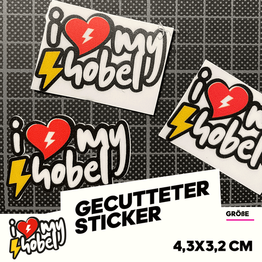 Sons of Battery - E-MTB Brand & Community Folien I Love my Hobel Sticker 3er Pack - SoB - E-Bike-Community