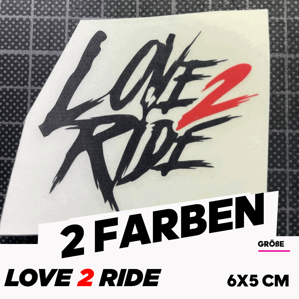 Sons of Battery - E-MTB Brand & Community Folien Love 2 Ride -  2 farbig - Folienplot - SoB - E-Bike-Community