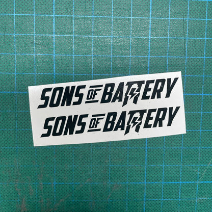 Sons of Battery - E-MTB Brand & Community Folien Schwarz / 9 x 1.6 cm Sons of Battery - Schriftzug Modern E-Bike-Community