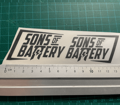 Sons of Battery - E-MTB Brand & Community Folien Schwarz Seitliches Folien Branding - SoB - E-Bike-Community