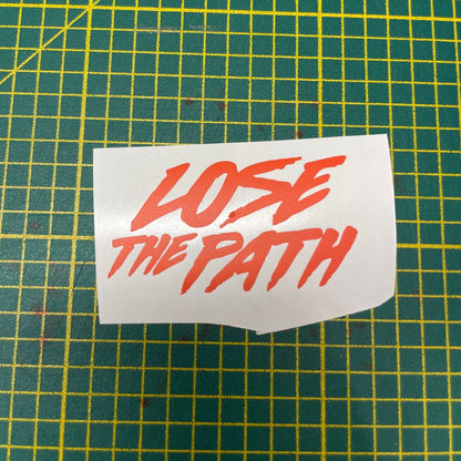 Sons of Battery® - E-MTB Brand & Community Folien & Sticker Fox-Orange (Glanz) LOSE THE PATH - VINYL AUFKLEBER (2,7x5cm) E-Bike-Community