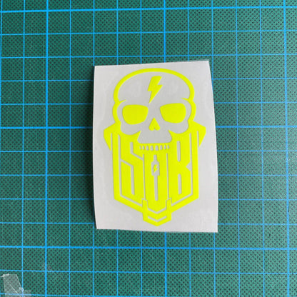 Sons of Battery® - E-MTB Brand & Community Folien & Sticker Neongelb / 11 x 7 cm Skullgang - SoB - E-Bike-Community