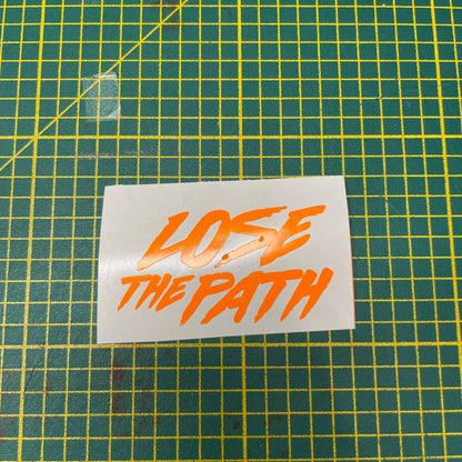 Sons of Battery® - E-MTB Brand & Community Folien & Sticker Neonorange LOSE THE PATH - VINYL AUFKLEBER (2,7x5cm) E-Bike-Community