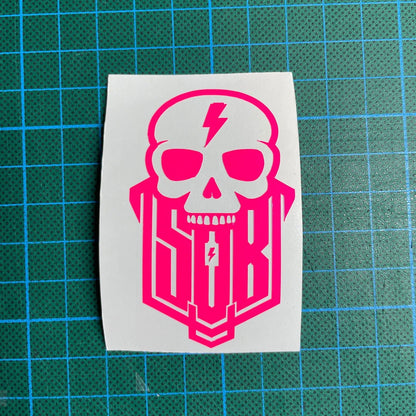 Sons of Battery® - E-MTB Brand & Community Folien & Sticker Neonpink / 11 x 7 cm Skullgang - SoB - E-Bike-Community